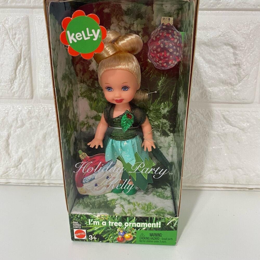 Holiday Party Kelly Doll Ornament NRFB Vintage Christmas Barbie Sister 2004